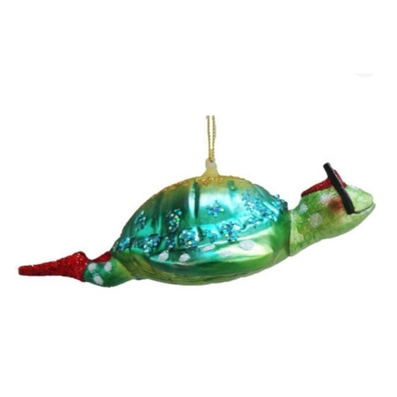 Set of 3 December Diamonds Scuba Sea Turtles and Alligator Glass Ornaments - Picture 3 of 11